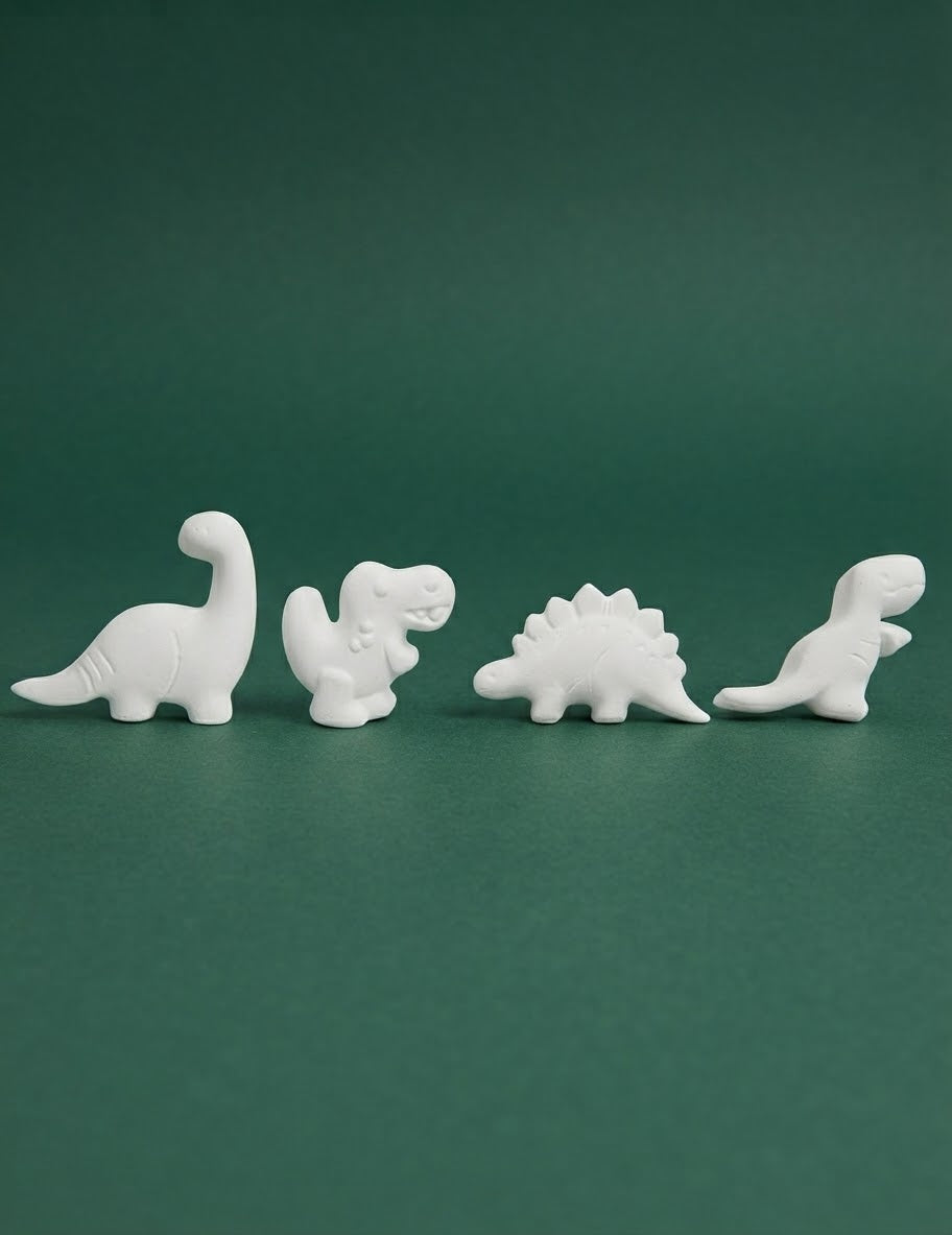 3-Piece Small Plaster Coloring Figures Set