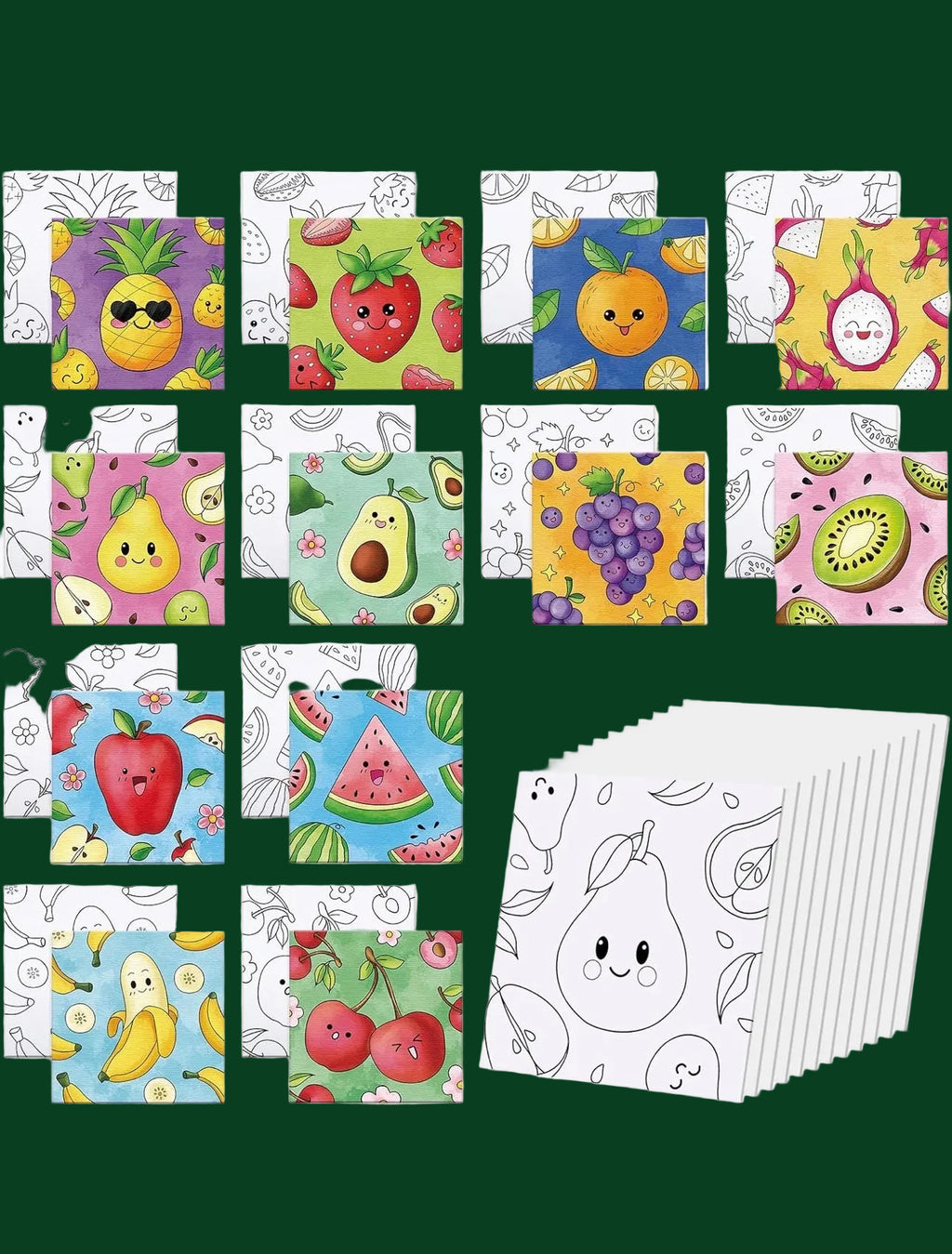 3-Piece Small Plaster Coloring Figures Set