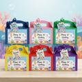 Customized Cartoon Party Gift Boxes Pack of 24 - Tags & Ribbon Included